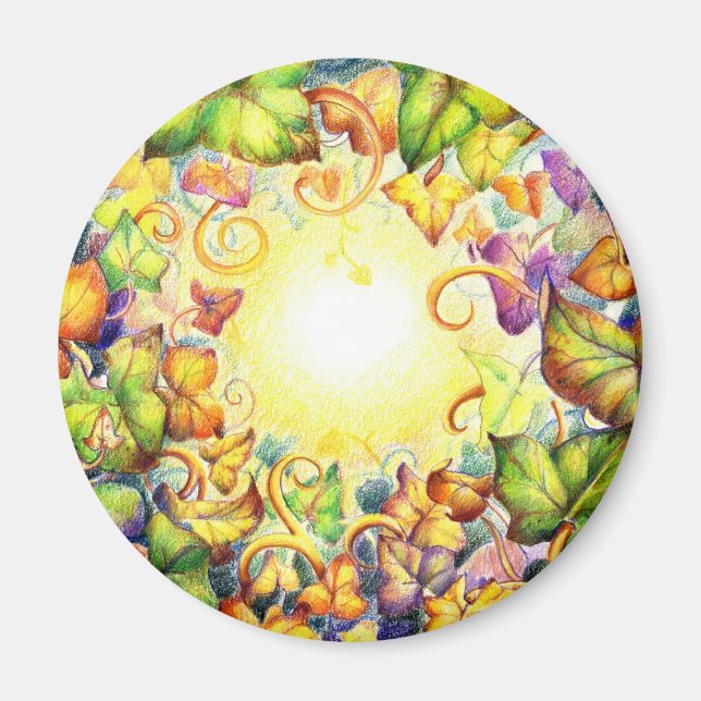 Rainbow Ivy Öga Magnet (Framsidan)