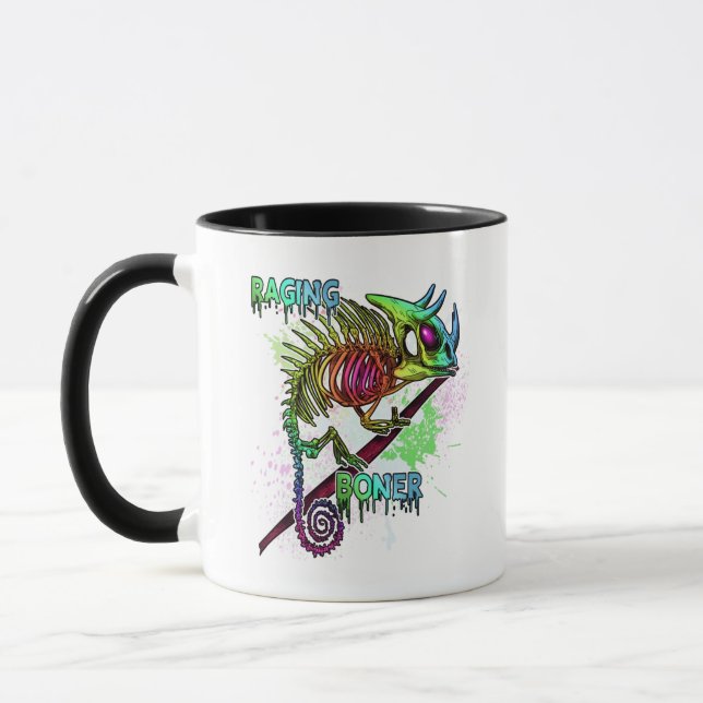Rainbow Jacksons Chameleon Skeleton Raging Mugg (Vänster)