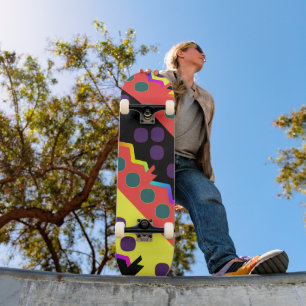 Rainbow Jagged Geo Mini Skateboard Bräda 18,5 Cm
