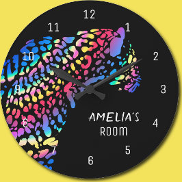 Rainbow Jaguar Personlig Clock Stor Klocka
