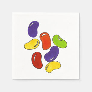 Rainbow Jelly Bean Beans Candy Påsk Napkins Pappersservett