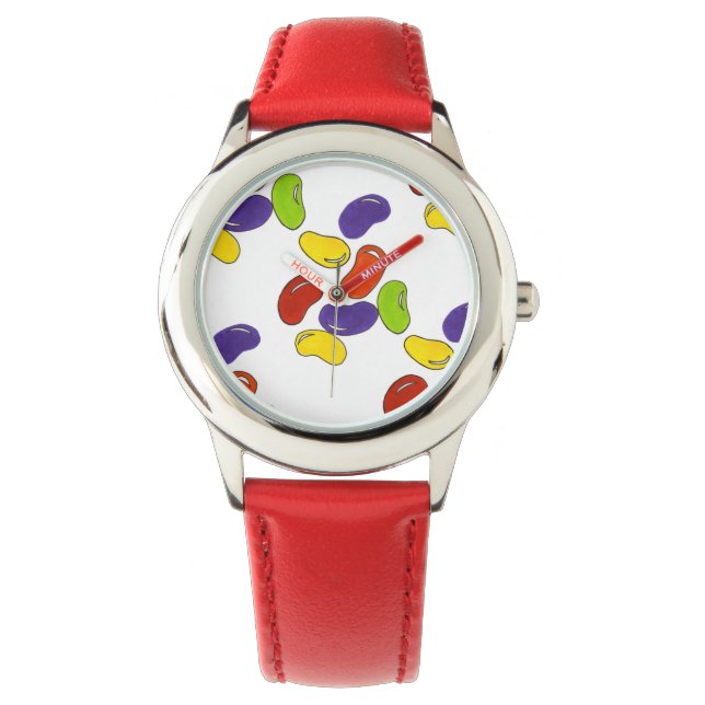 Rainbow Jelly Bean Beans Jellybönans Candy Watch Armbandsur (Framsida)