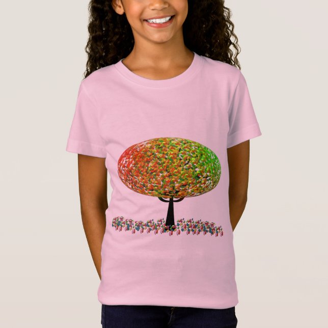 Rainbow Jelly Bean Sweet Träd Tee Shirt (Framsida)