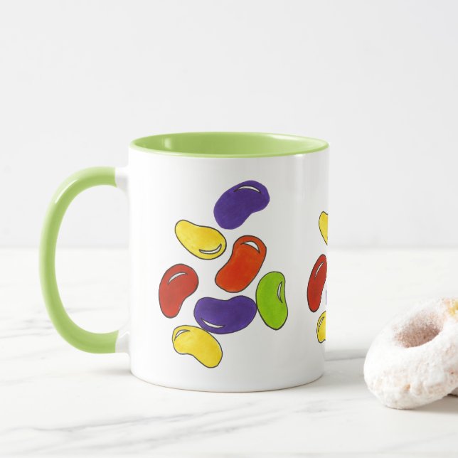 Rainbow Jelly Beans Påsk Candy Confection Mugg (Med munk)