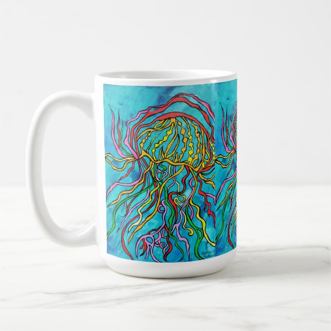Rainbow Jellyfish Kaffemugg (Vänster)