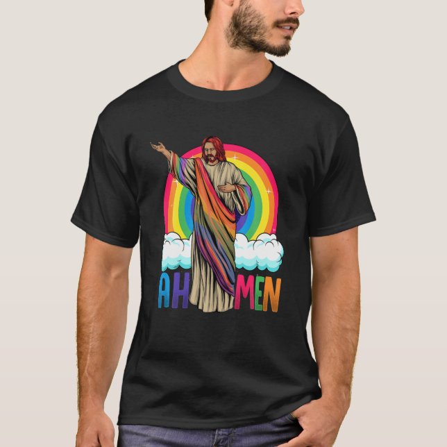 Rainbow Jesus Ah Manar T Shirt (Framsida)