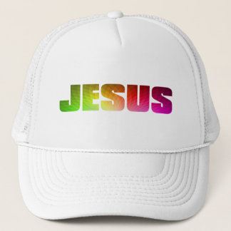Rainbow Jesus Hat Truckerkeps