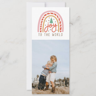 Rainbow Joy to World 4 Photo jul Card Kort