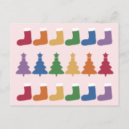 Rainbow Julgran #2 Vykort