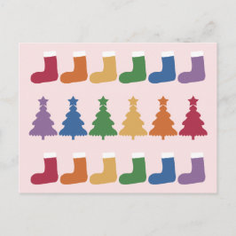 Rainbow Julgran #2 Vykort