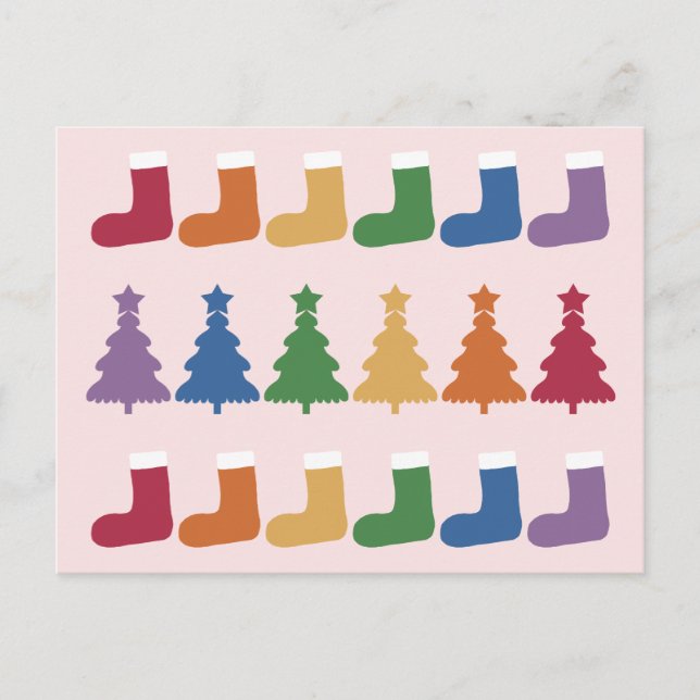 Rainbow Julgran #2 Vykort (Framsida)