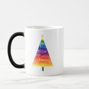 Rainbow julgran magisk mugg