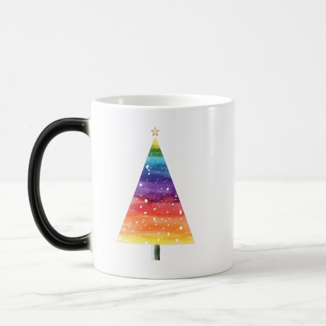 Rainbow julgran magisk mugg (Vänster)