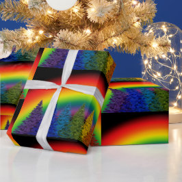 Rainbow Julgran Presentpapper