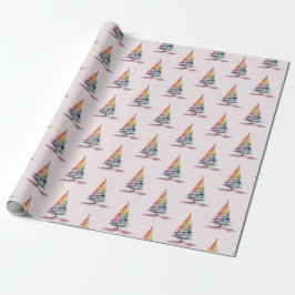 Rainbow Julgran Presentpapper