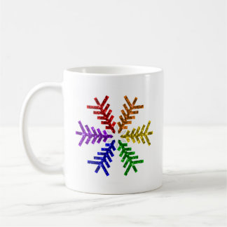 Rainbow Julgran Snowflake Mugg