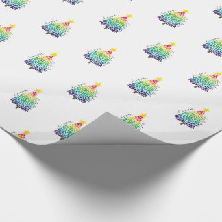 Rainbow Julgran Wrapping Papper Presentpapper