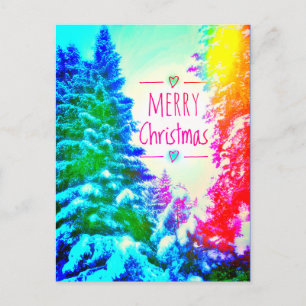 RAINBOW JULGRANAR POSTCARD VYKORT