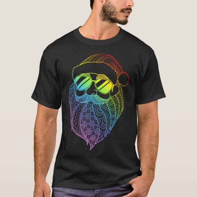 Rainbow Jultomten jul i juli T Shirt (Framsida)