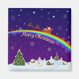 Rainbow Jultomten Magnet