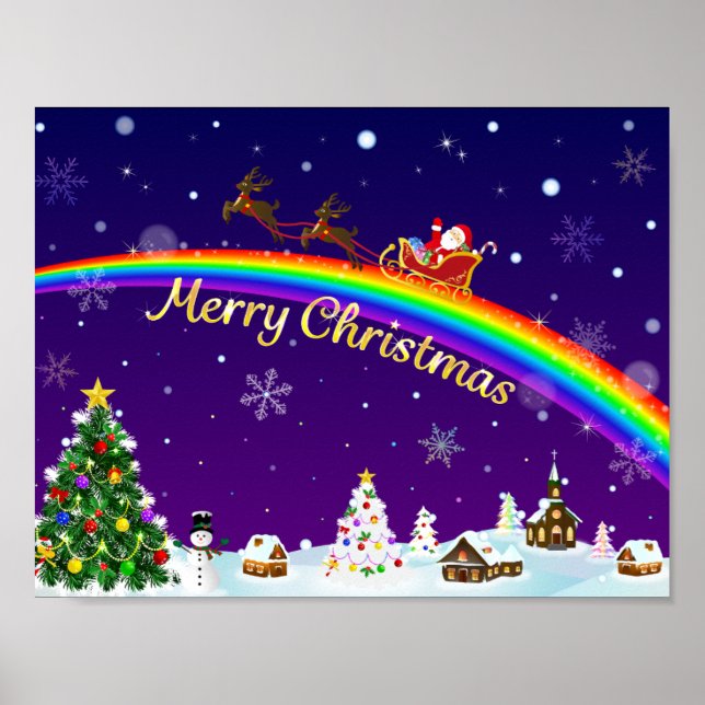 Rainbow Jultomten Poster (Framsidan)