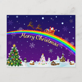 Rainbow Jultomten Vykort