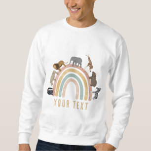 Rainbow Jungle Animals Lång Ärmad Tröja
