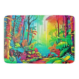 Rainbow Jungle: Vivid Dream Badrumsmatta