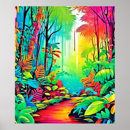 Rainbow Jungle: Vivid Dream Poster