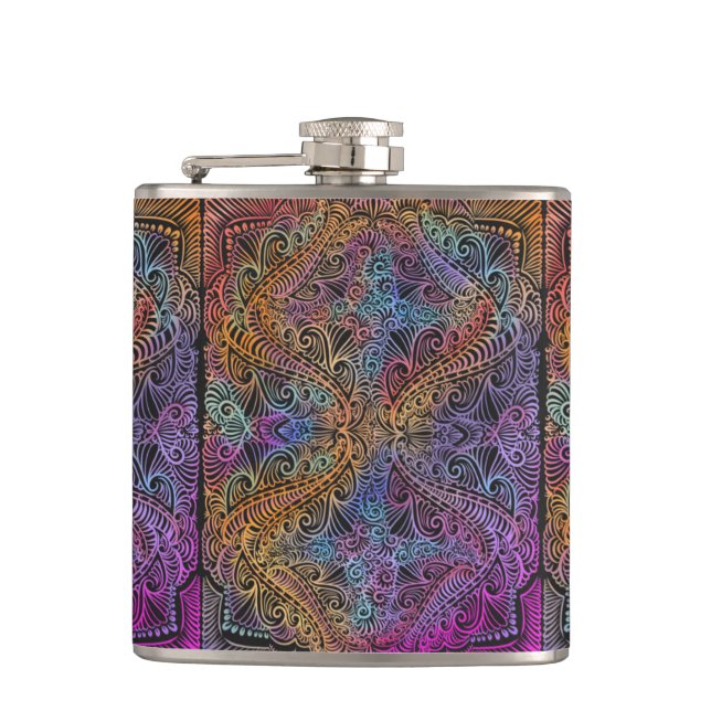 Rainbow Kaleidoscope Mandala Fickplunta (Framsidan)
