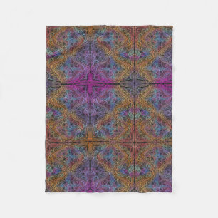 Rainbow Kaleidoscope Mandala Fleecefilt
