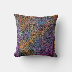 Rainbow Kaleidoscope Mandala Kudde