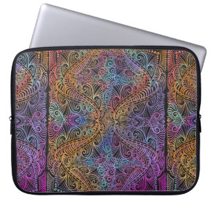 Rainbow Kaleidoscope Mandala Laptop Sleeve