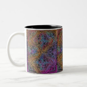 Rainbow Kaleidoscope Mandala Två-Tonad Mugg