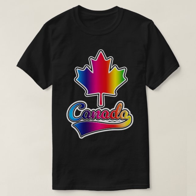 Rainbow Kanada T Shirt (Design framsida)