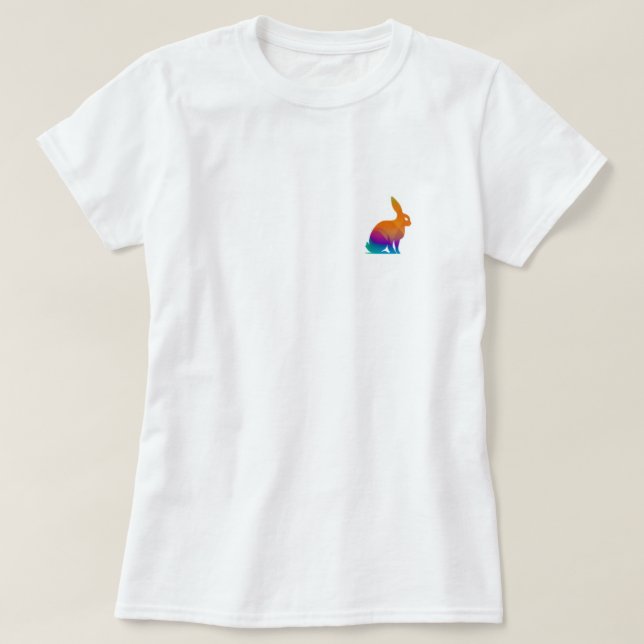 Rainbow kanin logotyp T-Shirt (Design framsida)