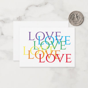 RAINBOW KÄRLEK 3,5 x 2,5-platta kort