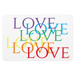 RAINBOW KÄRLEK 4 x 6 Flexibel magnet