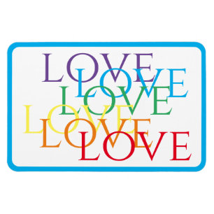 RAINBOW KÄRLEK 4 x 6 Flexibel magnet/Blue Magnet
