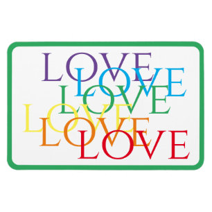 RAINBOW KÄRLEK 4 x 6 Flexibel magnet/Grönt Magnet