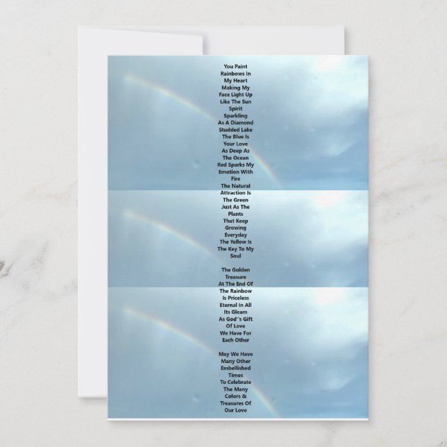 Rainbow Kärlek Anteckningskort (Framsida)
