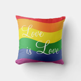 Rainbow Kärlek är Kärlek Dekorativ kudde