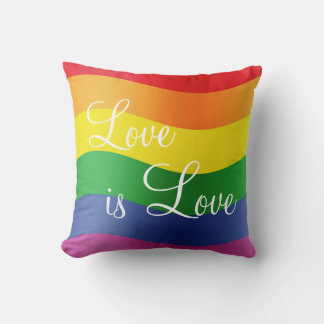 Rainbow Kärlek är Kärlek Dekorativ kudde