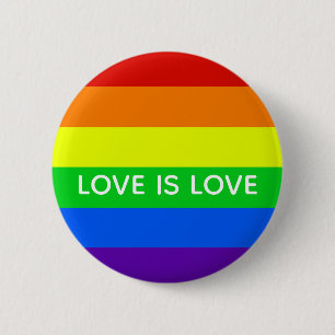 Rainbow Kärlek är Kärlek Gay pride LGBTQ BeSnyv Knapp