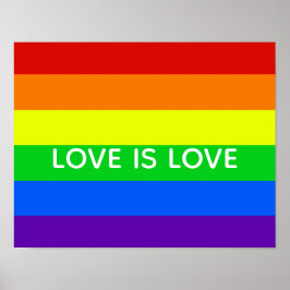 Rainbow Kärlek är Kärlek Gay pride LGBTQ BeSnyval Poster