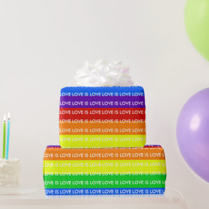 Rainbow Kärlek är Kärlek Gay pride LGBTQ BeSnyval Presentpapper