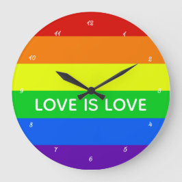 Rainbow Kärlek är Kärlek Gay pride LGBTQ BeSnyval Stor Klocka