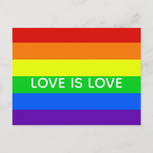 Rainbow Kärlek är Kärlek Gay pride LGBTQ BeSnyval Vykort