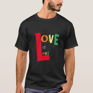 Rainbow Kärlek är Kärlek på Black T Shirt