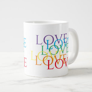 RAINBOW KÄRLEK Big White Mugg Jumbo Mugg